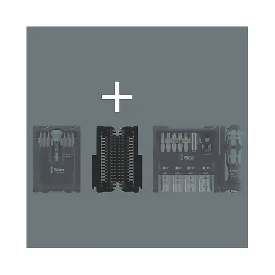 zestaw 50szt kluczy, końcówek i nasadek 1/4'' Tool-Check Modular Set 1 WERA [05049020001]
