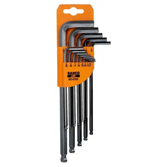 zestaw długich kluczy imbusowych z kulką, calowych 0,05"-3/8", 13 szt. Bahco [BE-9785]