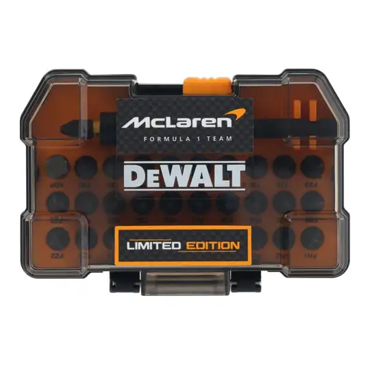 zestaw końcówek udarowych 1/4", z udarowym uchwytem, 32 szt, FLEXTORQ, MCLAREN, DEWALT [DT70900T-QZ]