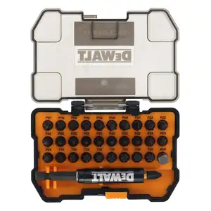 końcówki udarowe z adapterem 1/4' 32 szt. MCLAREN DEWALT [DT70900T-QZ]