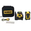 zestaw: laser krzyżowy czerwony 30m, 10,8V/1,7Ah, USB + dalmierz, DeWalt [DCLE14201RB-DW055PL]