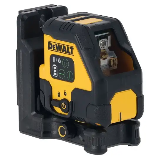 zestaw: laser krzyżowy zielony 45m, 10,8V/1,7Ah, USB + dalmierz, DeWalt [DCLE14201GB-DW055PL]