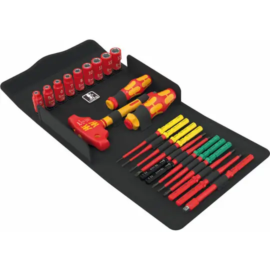 zestaw wkrętaków z wymiennymi trzpieniami do prac pod napięciem, Kraftform Kompakt VDE 24 Allrounder Set 1, Wera [05006632001]