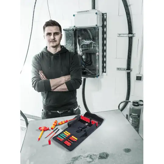 zestaw wkrętaków z wymiennymi trzpieniami do prac pod napięciem, Kraftform Kompakt VDE 24 Allrounder Set 1, Wera [05006632001]