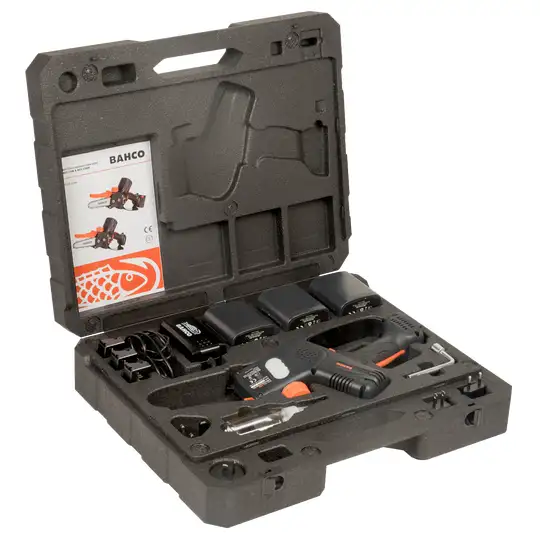 Akumulatorowa kompaktowa piła łańcuchowa 110 mm, 3x4.2Ah, Bahco [BCL15IB]