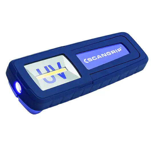 Akumulatorowa lampa inspekcyjna LED z funkcją światła UV, UV-FORM, SCANGRIP [03.5408]