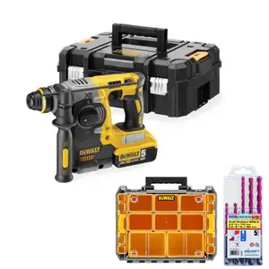 Akumulatorowa młotowiertarka SDS+ 18V Li-Ion 2 x 5,0Ah DeWalt [DCH273P2T-QW] + oragnizer i wiertła gratis