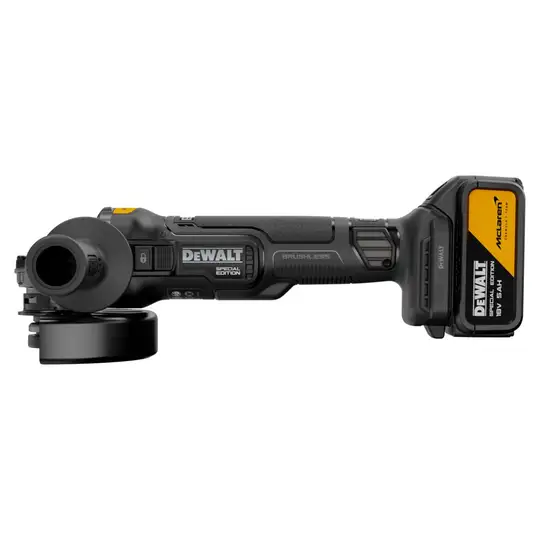 Akumulatorowa szlifierka kątowa 125mm, 2x5Ah, 18V XR, DEWALT [DCG45MP2T-QW] edycja MCLAREN