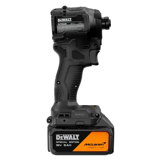 Akumulatorowa zakrętarka udarowa 1/4", 206Nm, 5.0Ah, 18V XR, DEWALT [DCF86MP1T-QW] edycja MCLAREN