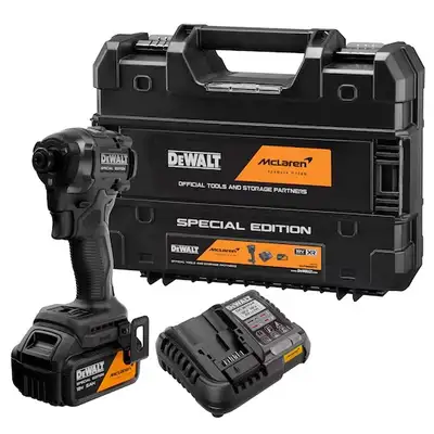 Akumulatorowa zakrętarka udarowa 1/4", 206Nm, 5.0Ah, 18V XR, DEWALT [DCF86MP1T-QW] edycja MCLAREN
