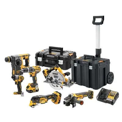 Akumulatorowy zestaw Combo DCD796+DCF840+DCS356+DCS572+DCH273+DCG405, 3x5,0Ah, 18V XR, DEWALT [DCK624P3T-QW]