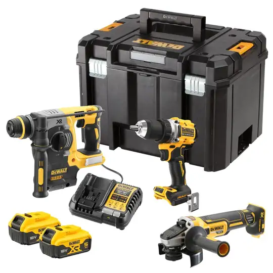 Akumulatorowy zestaw Combo DCD800+DCH273+DCG405, 2x5.0Ah, 18V XR, DEWALT [DCK330P2T-QW]