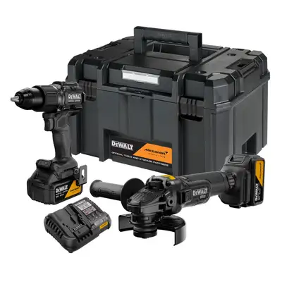 Akumulatorowy zestaw Combo DCD86M + DCG45M, 2x5Ah, 18V XR, DEWALT [DCK2223MP2T-QW] edycja MCLAREN