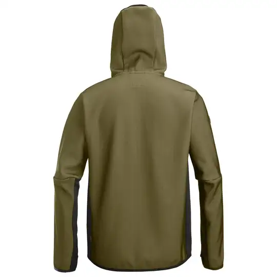 Bluza z kapturem, na suwak, khaki green/black, rozmiar L, FlexiWork [80443104006]