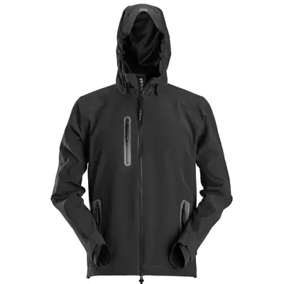 Bluza z kapturem, przeciwdeszczowa, na suwak, czarna, rozmiar M, SoftShel, Snickers [12180400005]