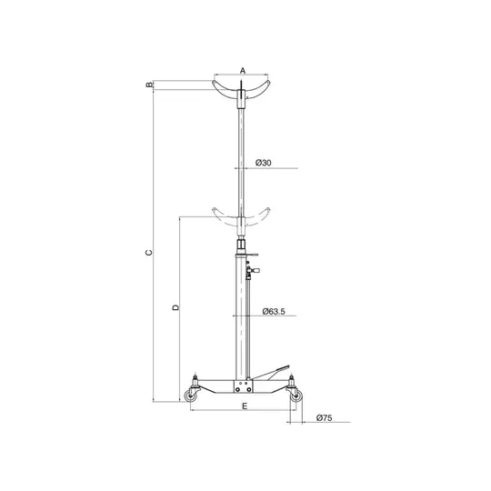 Hydrauliczny podnośnik statywowy, 0,5T, BAHCO [BH5SP500QA]