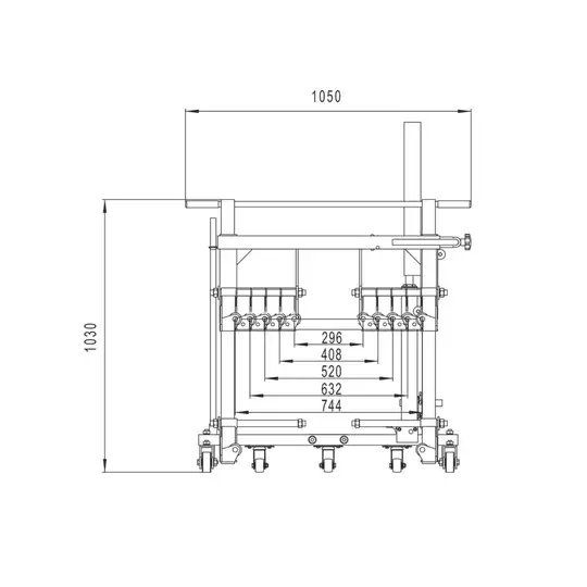 Hydrauliczny wózek do kół, 0.6T, BAHCO [BH8AC3-600]