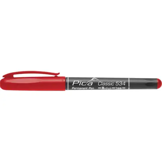 Marker permanentny, czerwony, okrągły 1.0 mm, PICA [534/40]
