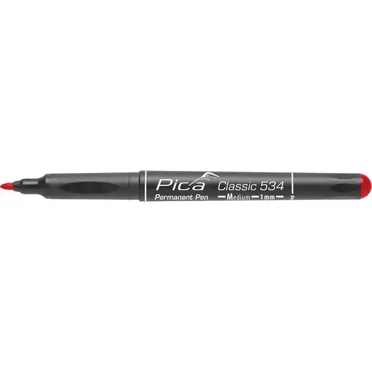 Marker permanentny, czerwony, okrągły 1.0 mm, PICA [534/40]