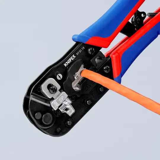 Szczypce do zagniatania złączy typu RJ45, KNIPEX [97 51 13]