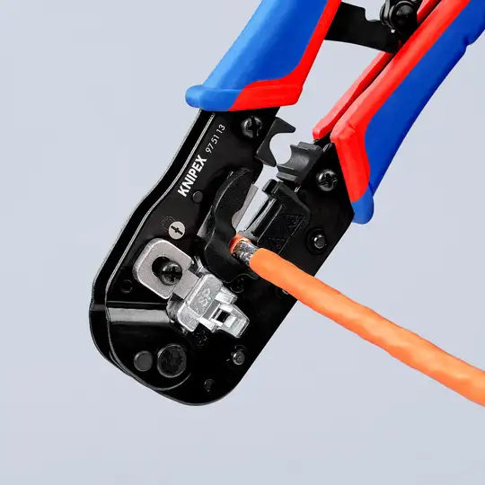 Szczypce do zagniatania złączy typu RJ45, KNIPEX [97 51 13]