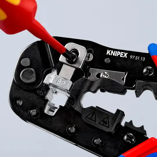 Szczypce do zagniatania złączy typu RJ45, KNIPEX [97 51 13]