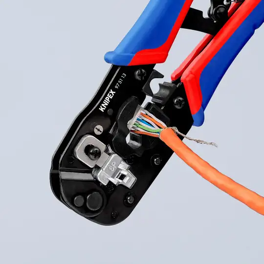 Szczypce do zagniatania złączy typu RJ45, KNIPEX [97 51 13]