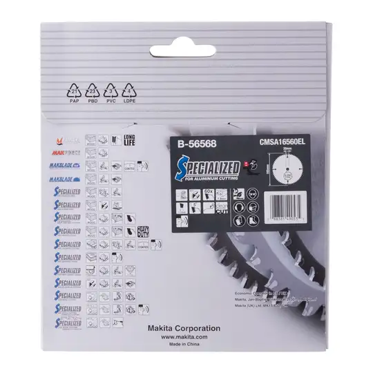 Tarcza tnąca do aluminium 165x20mm 60 zębów, Specialized, Makita [B-56568]