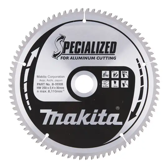 Tarcza tnąca do aluminium 250x30mm 80 zębów, Specialized, Makita [B-33308]