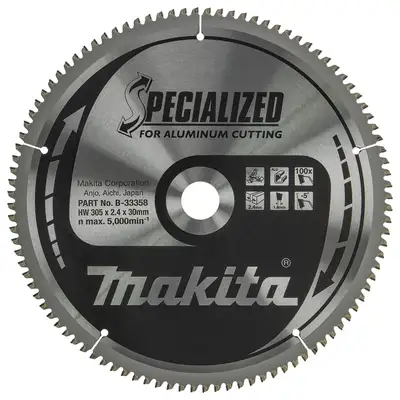 Tarcza tnąca do aluminium 305x30mm 100 zębów, Specialized, Makita [B-33358]