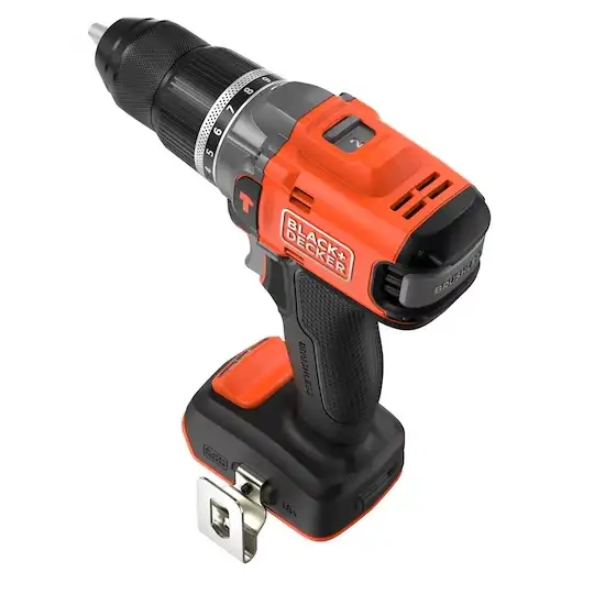 ZESTAW BEZSZCZOTKOWY: wiertarko-wkrętarka udarowa bezszczotkowa 18 V + szlifierka kątowa bezszczotkowa 18 V 115 mm (zawiera akumulatory 2 Ah i 4 Ah, ładowarkę 1 A i torbę transportową) Black + Decker [BCK24D1M1SB-QW]