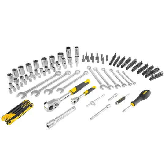 Zestaw 175 szt. narzędzi ręcznych, grzechotka 1/4" i 1/2", w walizce, Stanley [STMT17380-1]