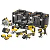 Zestaw narzędzi akumulatorowych Combo DCD805+DCF850+DCS355+DCH263+DCG405+DCS572+DCS334, 18V XR, 3x5.0Ah, TStak, DEWALT [DCK706P3T-QW]