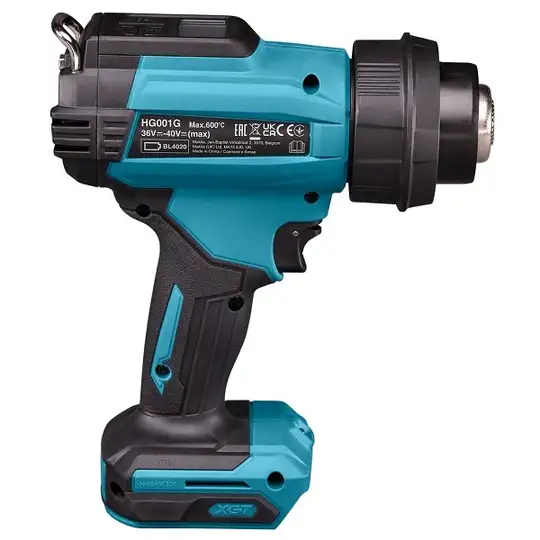 akumulatorowa opalarka do 600° z dyszami, 40V max XGT, Makita [HG001GZ]