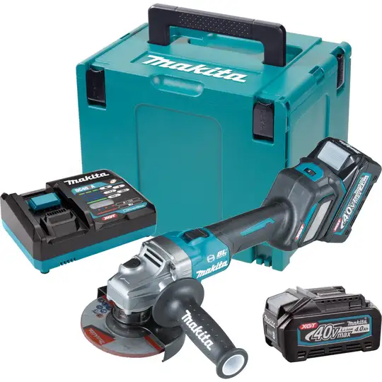 akumulatorowa szlifierka kątowa 125mm, 40V max Li-Ion, serii XGT, 2 x 4,0 Ah, Makita [GA023GM201]