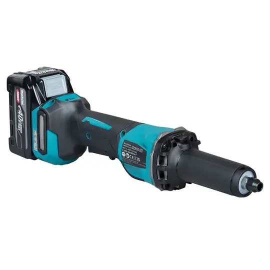 akumulatorowa szlifierka prosta, 40V max XGT, 6mm, Makita [GD002GM201] 2x4,0Ah, włącznik łopatkowy