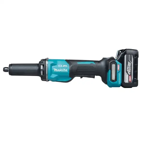akumulatorowa szlifierka prosta, 40V max XGT, 6mm, Makita [GD002GM201] 2x4,0Ah, włącznik łopatkowy