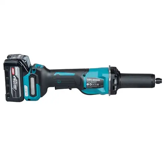 akumulatorowa szlifierka prosta, 40V max XGT, 6mm, Makita [GD002GM201] 2x4,0Ah, włącznik łopatkowy
