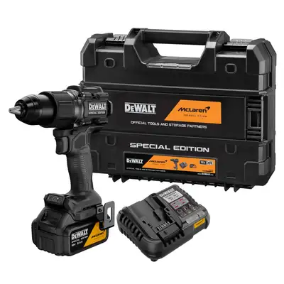 akumulatorowa wiertarko-wkrętarka udarowa 18V, 1x5Ah, XR, DEWALT [DCD86MP1T-QW] edycja MCLAREN