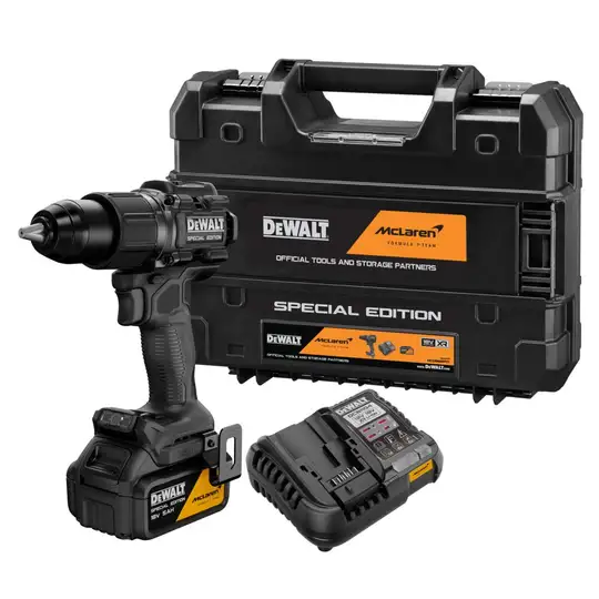 akumulatorowa wiertarko-wkrętarka udarowa 18V, 1x5Ah, XR, DEWALT [DCD86MP1T-QW] edycja MCLAREN