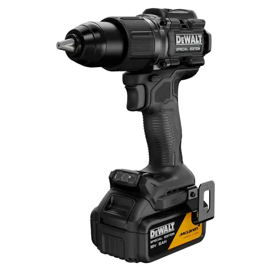 akumulatorowa wiertarko-wkrętarka udarowa 18V, 2x5Ah, XR, DEWALT [DCD86MP2KT-QW] edycja MCLAREN + zestaw akcesoriów