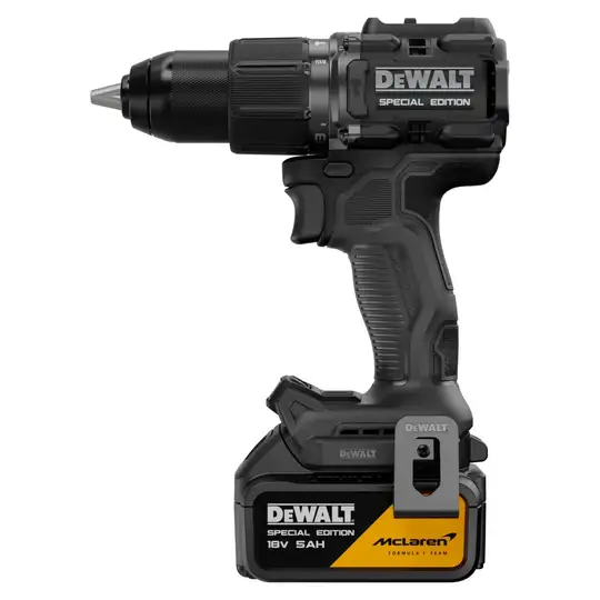 akumulatorowa wiertarko-wkrętarka udarowa 18V, 2x5Ah, XR, DEWALT [DCD86MP2KT-QW] edycja MCLAREN + zestaw akcesoriów