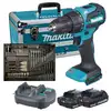 akumulatorowa wiertarko-wkrętarka udarowa 18V, 65Nm, Makita [DHP490WVX7] 2x2,0Ah, LXT BASIC, z zestawem akcesoriów