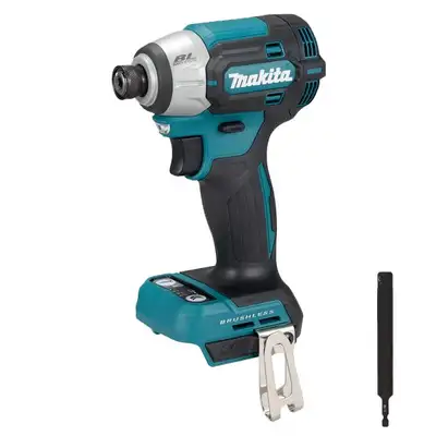 akumulatorowa wkrętarka udarowa 1/4", 210Nm, 18V, DTD201 + adapter do nasadek, Makita [DTD201Z+B-57744]