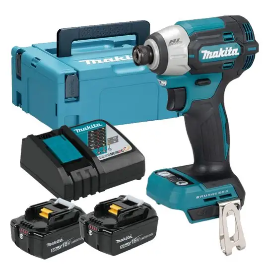 akumulatorowa wkrętarka udarowa 1/4", 210Nm, 18V, Makita [DTD201RTJ] 2x5,0Ah, LXT