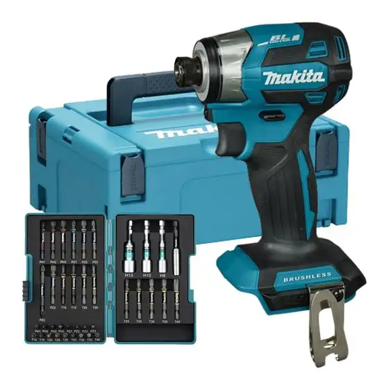 akumulatorowa wkrętarka udarowa 18V, 180Nm, Makita [DTD173ZJX2] + zestaw końcówek udarowych