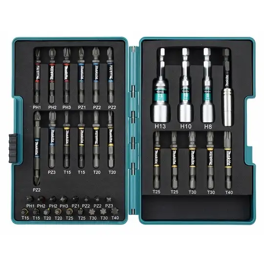 akumulatorowa wkrętarka udarowa 18V, 180Nm, Makita [DTD173ZJX2] + zestaw końcówek udarowych