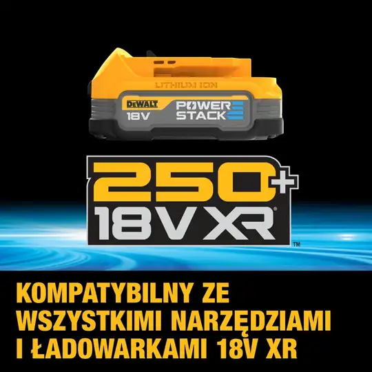 akumulatorowa zakrętarka udarowa 1/4" 18V XR DeWalt [DCF850E1T-QW] 1x1,7Ah, Li-Ion, POWERSTACK