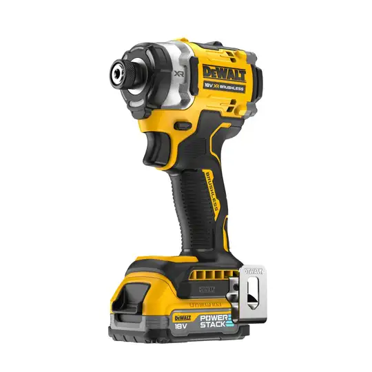 akumulatorowa zakrętarka udarowa 1/4" 18V XR DeWalt [DCF860E2T-QW] 2x1,7Ah, Li-Ion, POWERSTACK