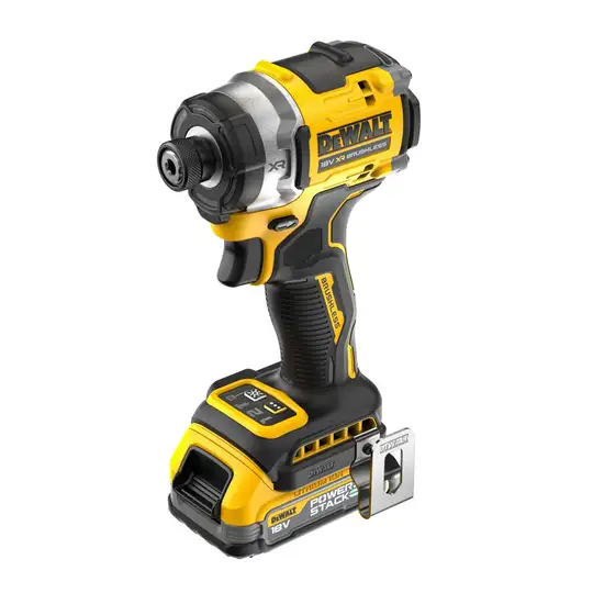 akumulatorowa zakrętarka udarowa 1/4" 18V XR DeWalt [DCF860E2T-QW] 2x1,7Ah, Li-Ion, POWERSTACK
